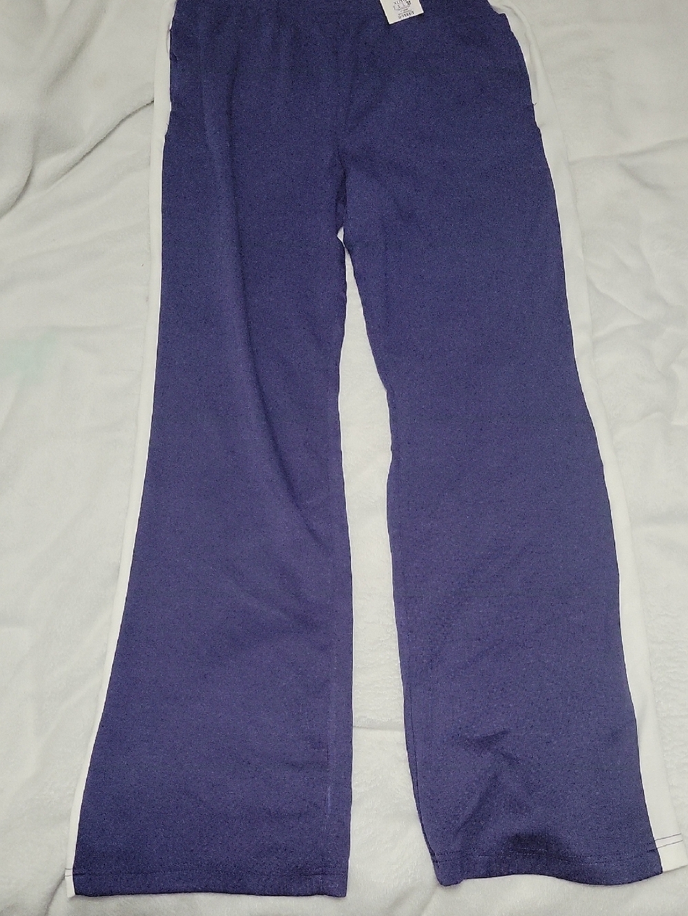 Streetwear Society XL Blue Track Pants With White Stripes On Sides NWT